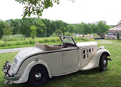 At the Barn gates, a 1936  Peugeot